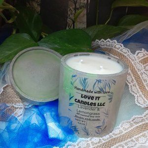 Lavender and Lemongrass all-natural soy wax candle 10.5 0z